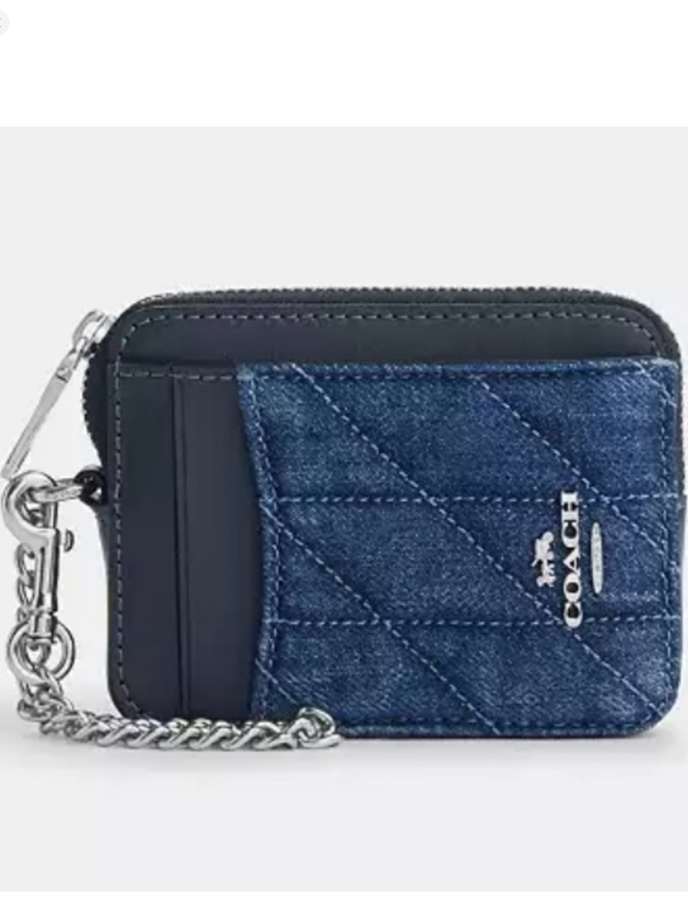 Coach Zip Card Case - Denim